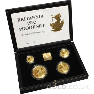 1992 Proof Gold Britannia 4 Coin Set Boxed