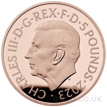 2023 75th Birthday of King Charles III £5 Gold Crown Proof Coin Boxed