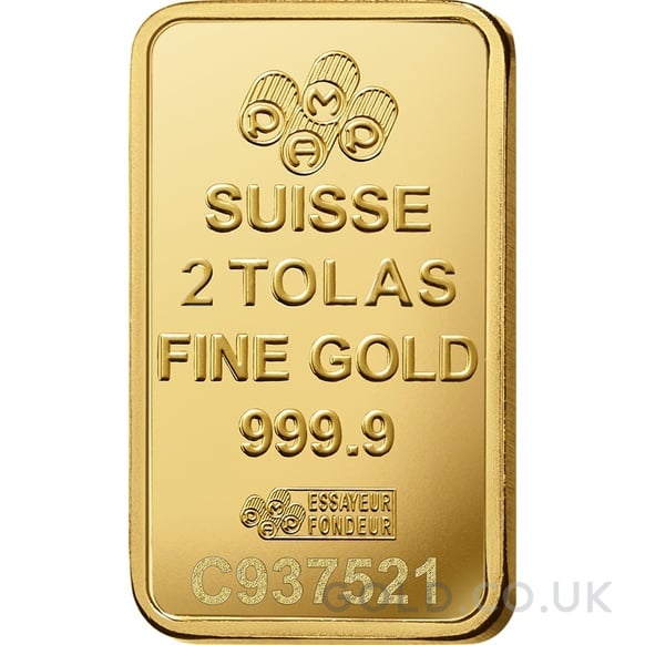 PAMP Lady Fortuna 2 Tola Gold Bar