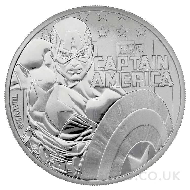 2019 Captain America Silver Coin 1oz