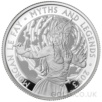 2023 Proof Morgan le Fay Silver Coin Myths & Legends 2oz Boxed