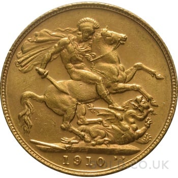 1910 Gold Sovereign Coin Edward VII