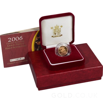 2006 Proof Gold Half Sovereign Boxed