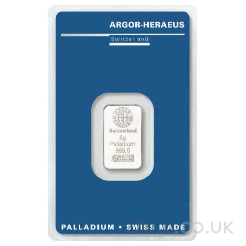 5g Palladium Bar Argor-Heraeus