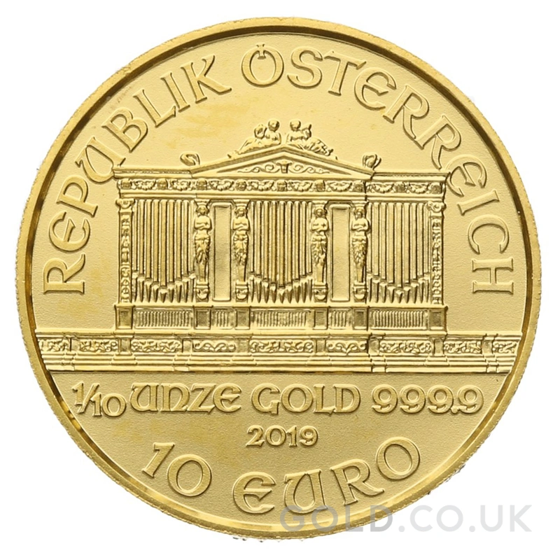 2019 1/10oz Austrian Gold Philharmonic Coin