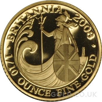 2008 Proof 1/10oz Gold Britannia Coin