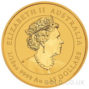 Tenth Ounce Gold Perth Mint Year of the Tiger (2022)