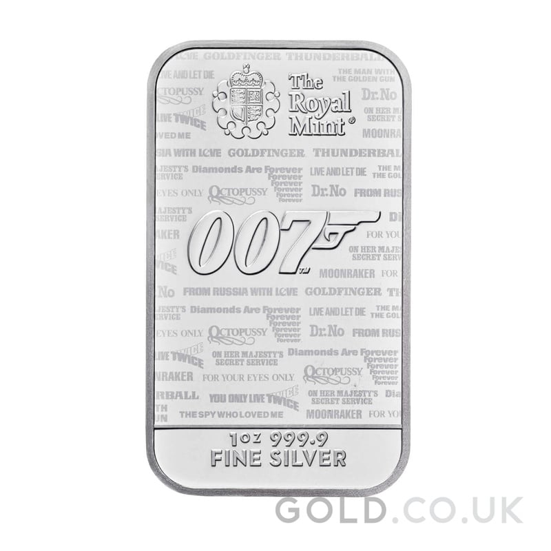 1oz Silver Bar James Bond 007