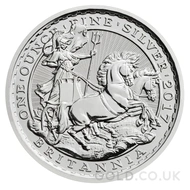 1997 - 2017 1oz Silver Britannia 20th Anniversary Chariot Design Coin