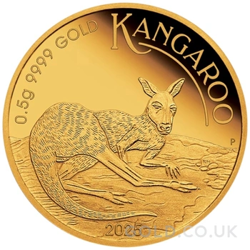 2025 0.5g Australian Mini Roo Proof Gold Coin