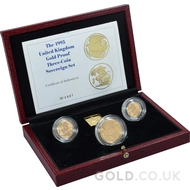 1995 Gold Proof Sovereign Three Coin Boxed Set
