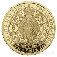 2023 King Charles III Coronation 1/4oz Gold Proof Coin Boxed