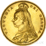 1887 Gold Half Sovereign Coin Victoria NGC MS61