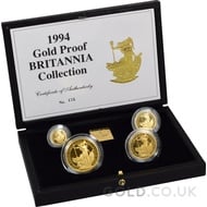 Proof Gold Britannia 4-Coin Box Set (1994)