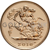 2016 Elizabeth II Fifth Head Gold Half Sovereign
