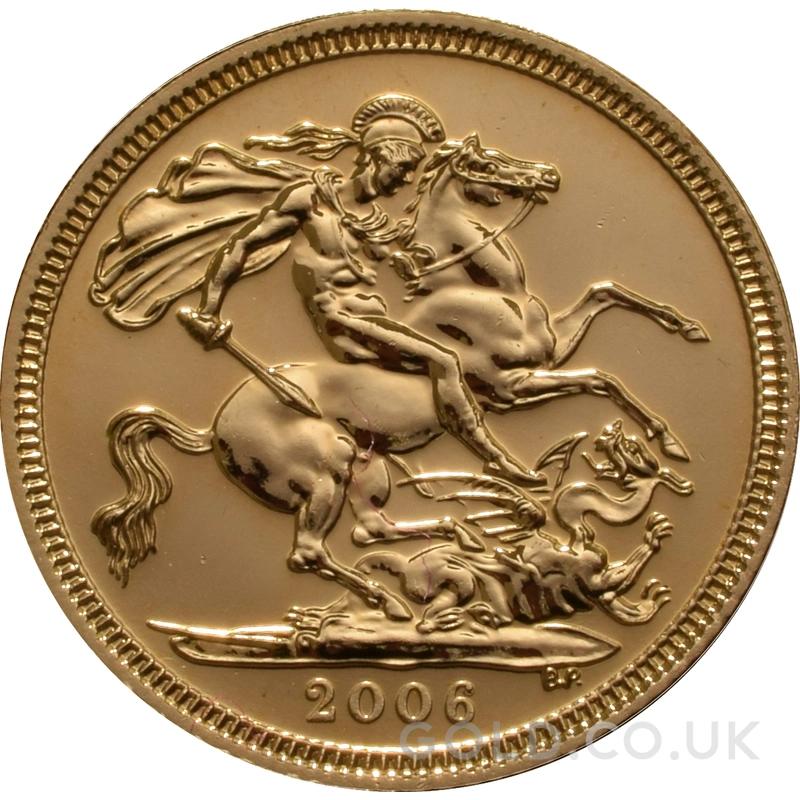 2006 Gold Half Sovereign Elizabeth II Fourth Head