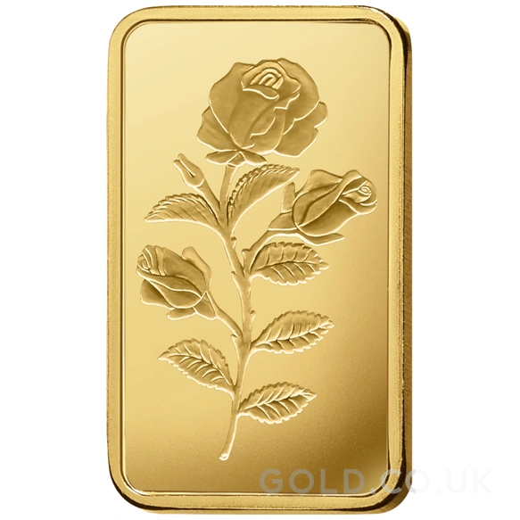 10g Gold Bar PAMP Rosa Minted