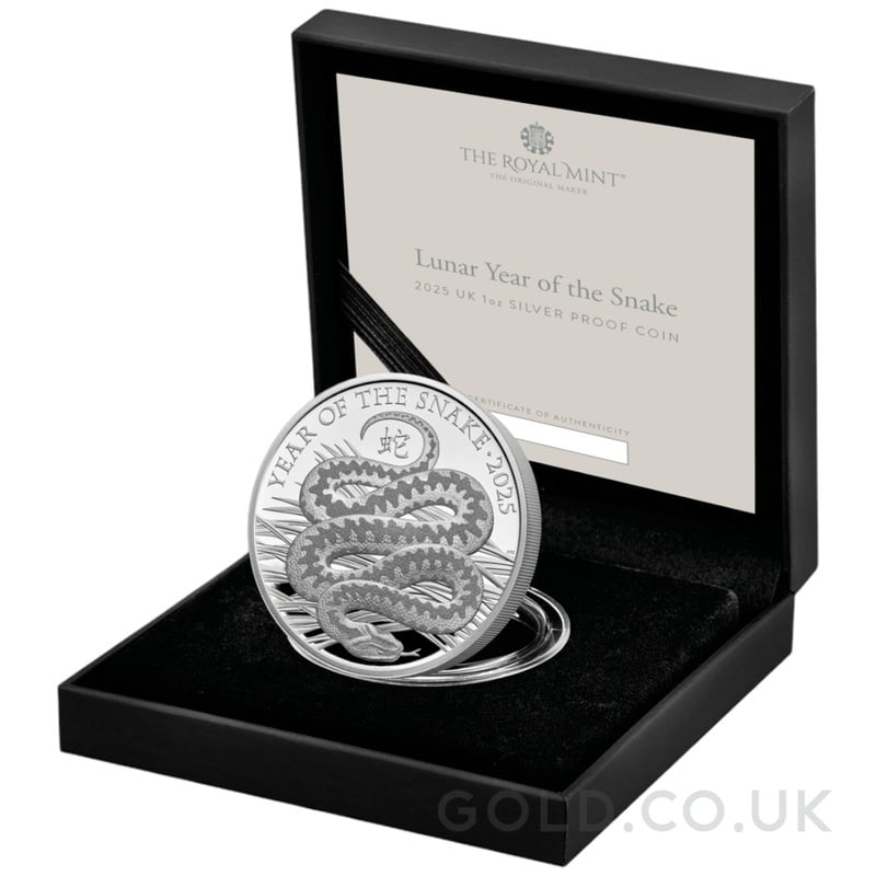 2025 Royal Mint 1oz Year of the Snake Proof Silver Coin Boxed