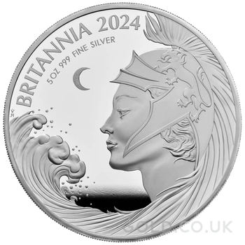 2024 Britannia 5oz Silver Proof Coin Boxed