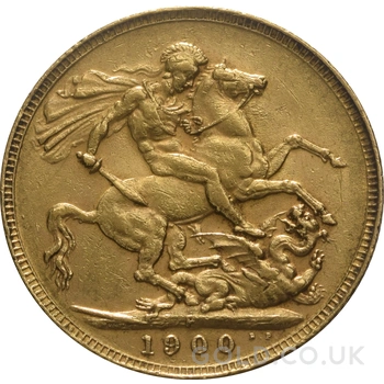 1900 Gold Sovereign Coin Queen Victoria Old Head Perth