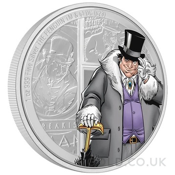 2023 The Penguin DC Villains 1oz Proof Silver Coin Boxed