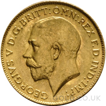 1915 Gold Half Sovereign George V