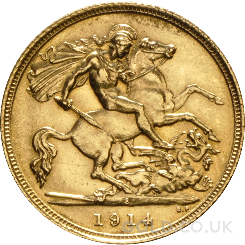 1914 Gold Half Sovereign George V Sydney