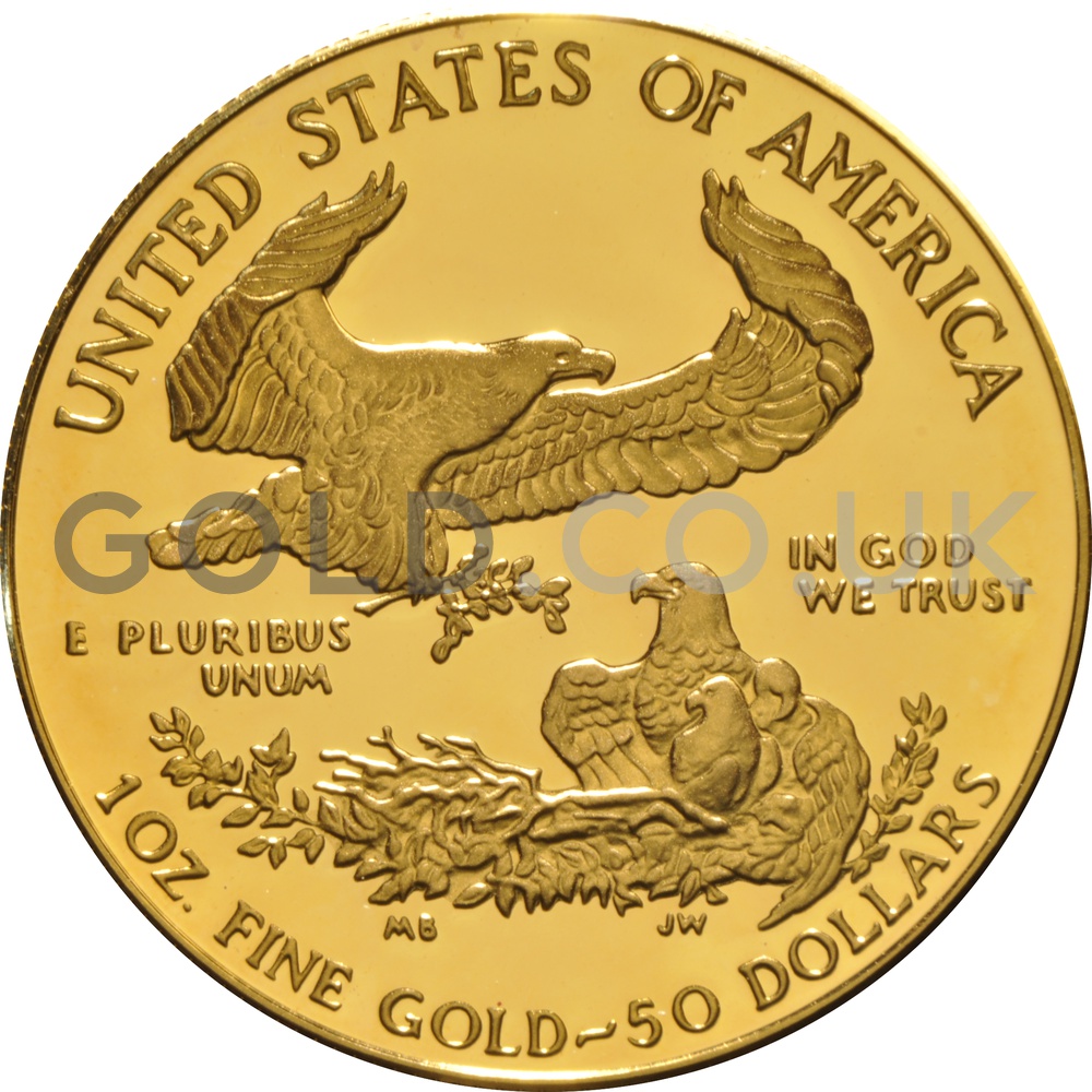 Buy a 1oz Gold Eagle from gold.co.uk From £1,871