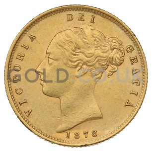 1878 Victoria Young Head Shield Back Gold Half Sovereign (London Mint)