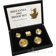 1992 Proof Gold Britannia 4-Coin Box Set