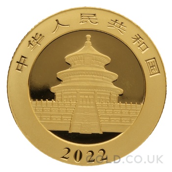 2022 3g Chinese Panda Gold Coin