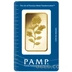 100g Gold Bar PAMP Rosa Minted