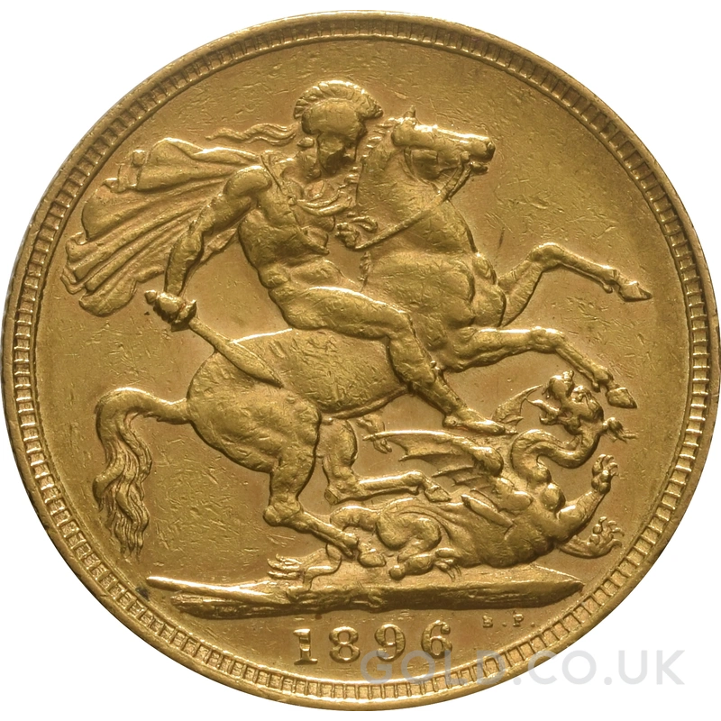 1896 Gold Sovereign Coin Queen Victoria Old Head Sydney