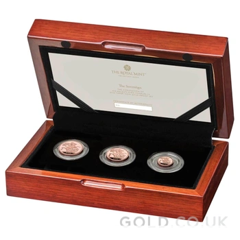 2023 Proof Gold Sovereign 3 Coin Set King Charles III Coronation Boxed