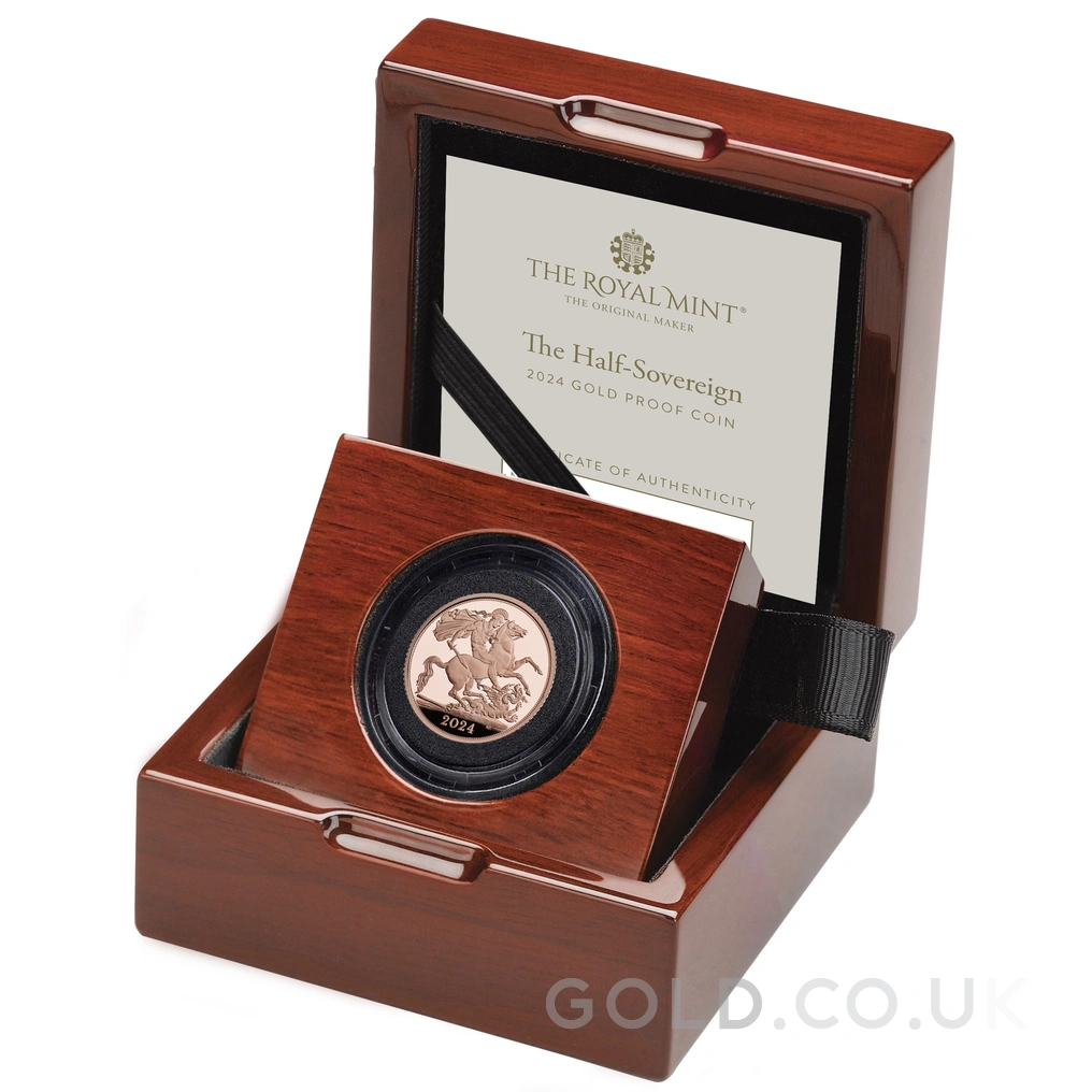2024 Proof Gold Half Sovereign Coin Boxed