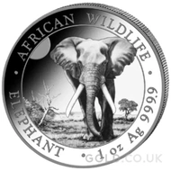 2025 Somalian Elephant 1 Ounce Silver Coin
