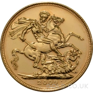 2009 Elizabeth II Fourth Head Gold Sovereign