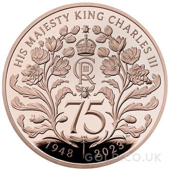2023 75th Birthday of King Charles III £5 Gold Crown Proof Coin Boxed