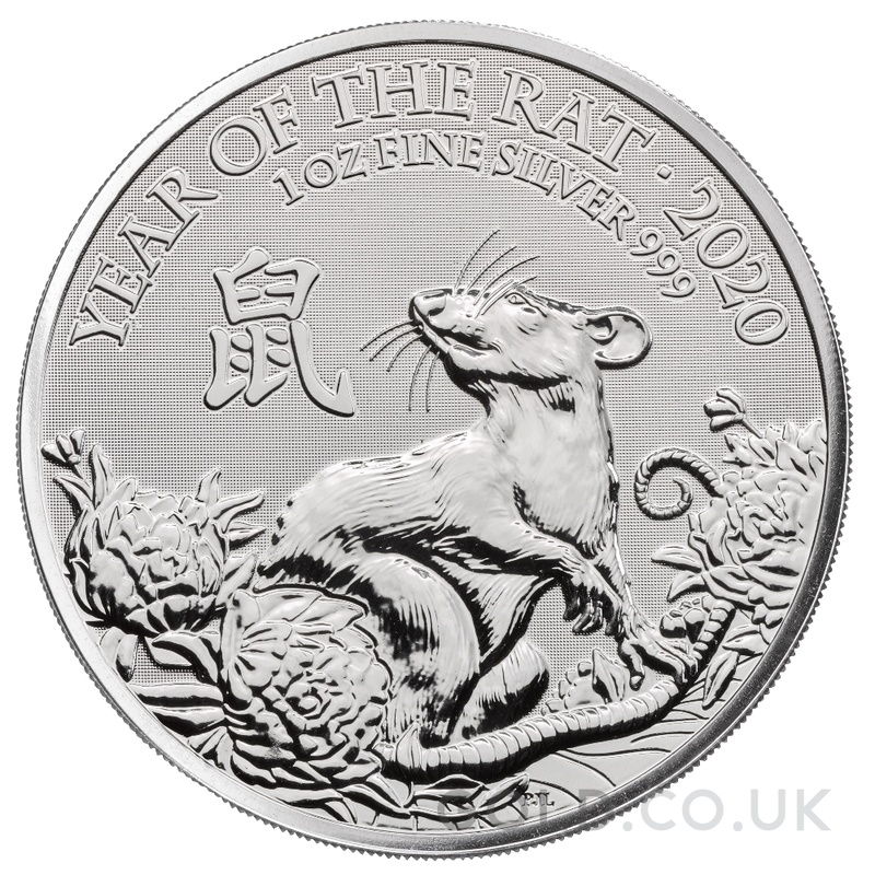 2020 Year of the Rat Silver Coin 1oz Royal Mint Lunar Series