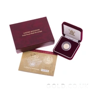 2002 Gold Proof Half Sovereign Boxed