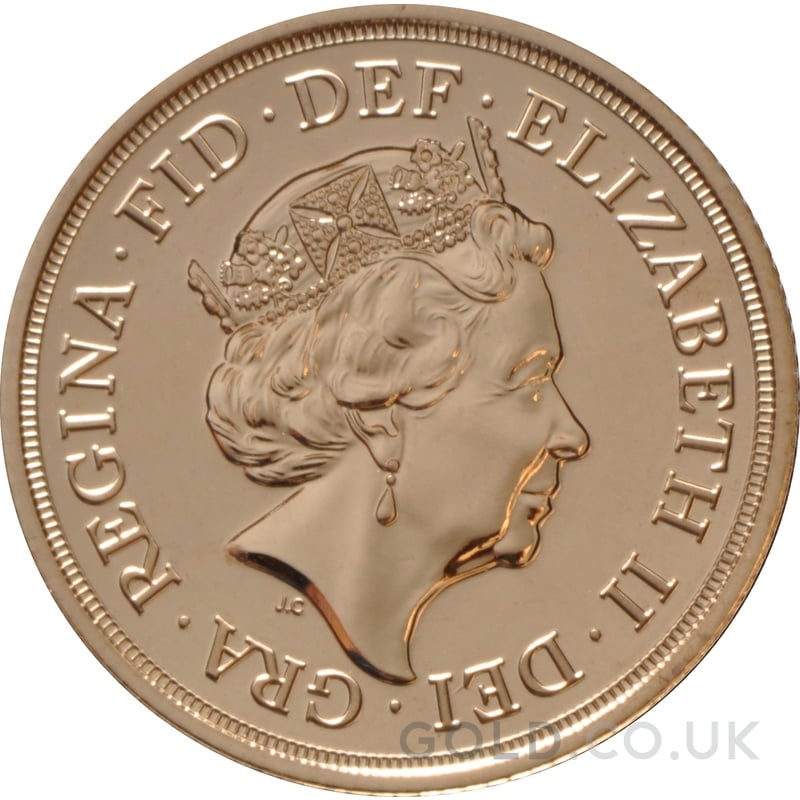 Gold Sovereign - Elizabeth II Fifth Head