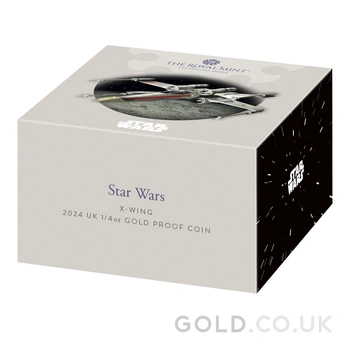 2024 1/4oz X-Wing Star Wars Proof Gold Coin Boxed
