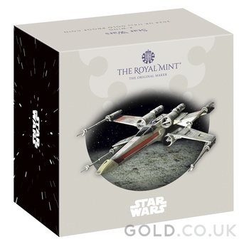 2024 1/4oz X-Wing Star Wars Proof Gold Coin Boxed