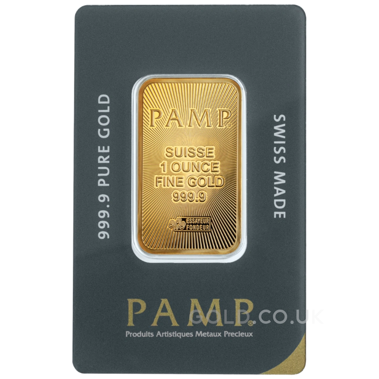 1oz Gold Bar PAMP Suisse Minted