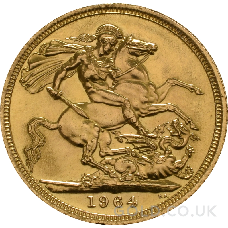 1964 Gold Sovereign Coin Elizabeth II Young Head