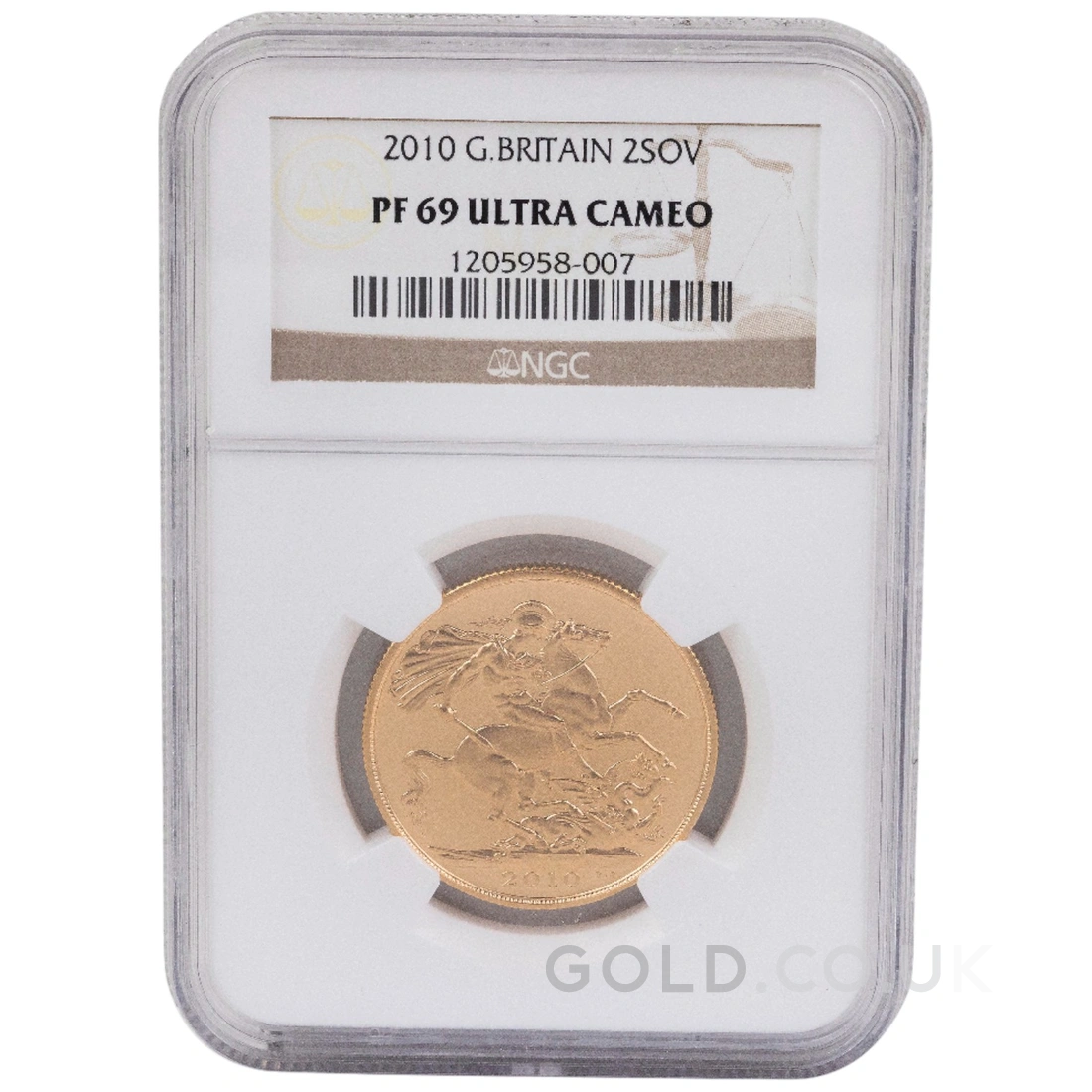 2010 Proof £2 Coin Gold Double Sovereign NGC PF69