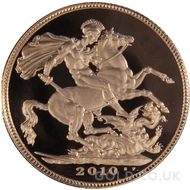Elizabeth II, Third Head Proof Gold Sovereign (2010)