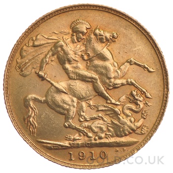 1910 Gold Sovereign Coin Edward VII Canada