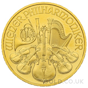 Gold Philharmonic Quarter Ounce Coin (2021)