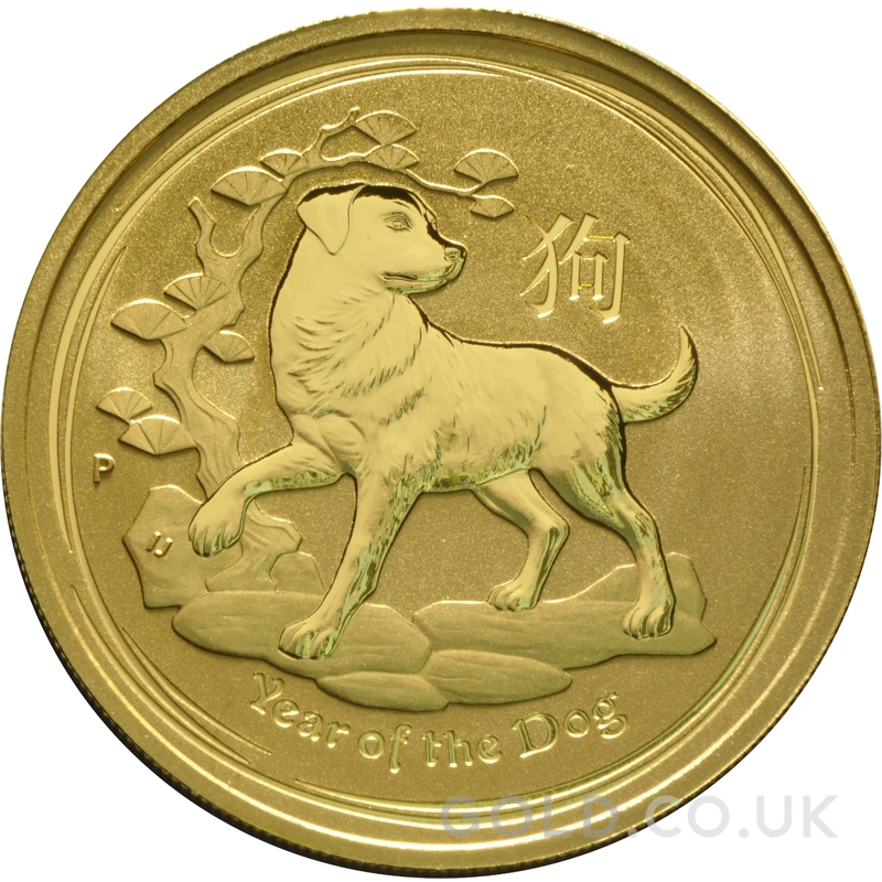 1oz Perth Mint Year of the Dog 2018 Gold Coin